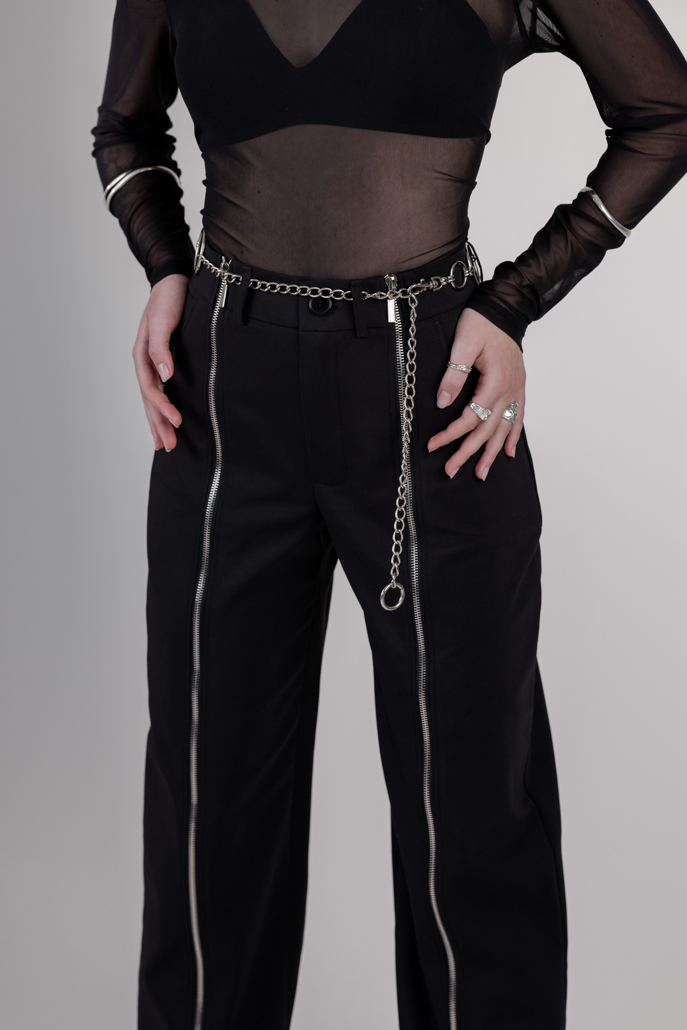 Juodos kelnės „ZIPPER“ - Image 9