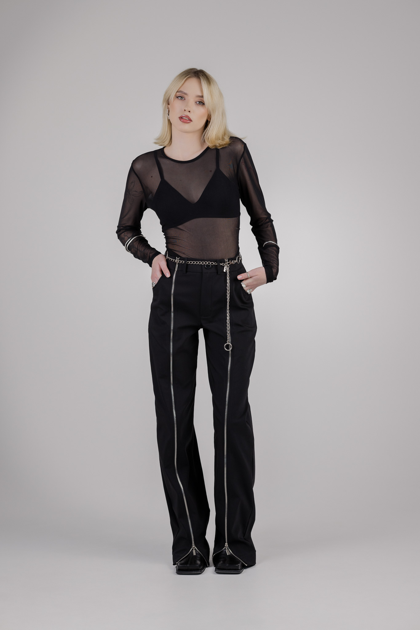 Juodos kelnės „ZIPPER“ - Image 4