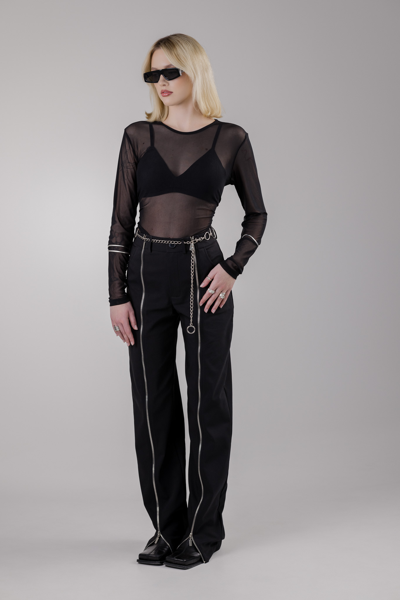 Juodos kelnės „ZIPPER“ - Image 5