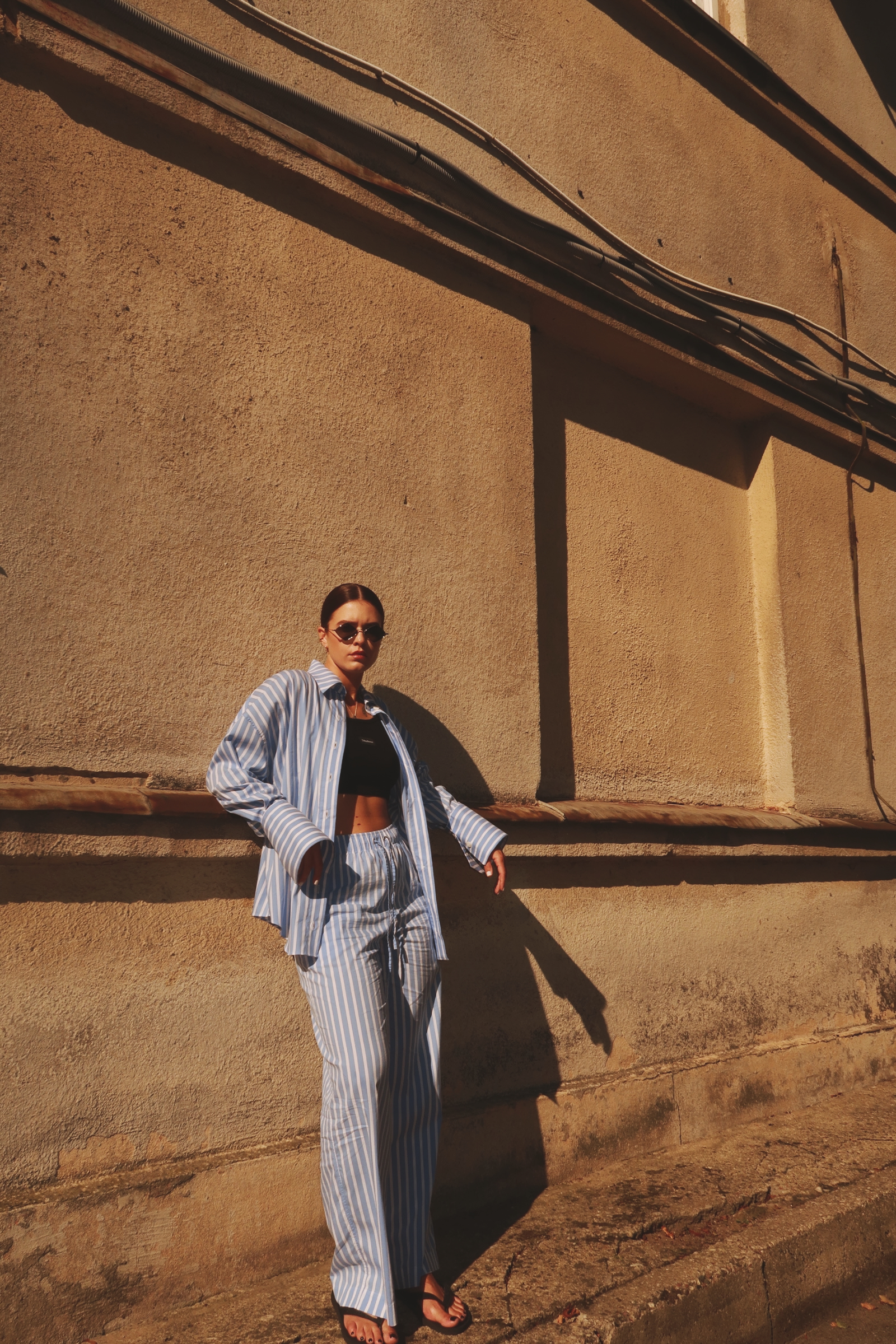 Žydros dryžuotos kelnės - Image 13