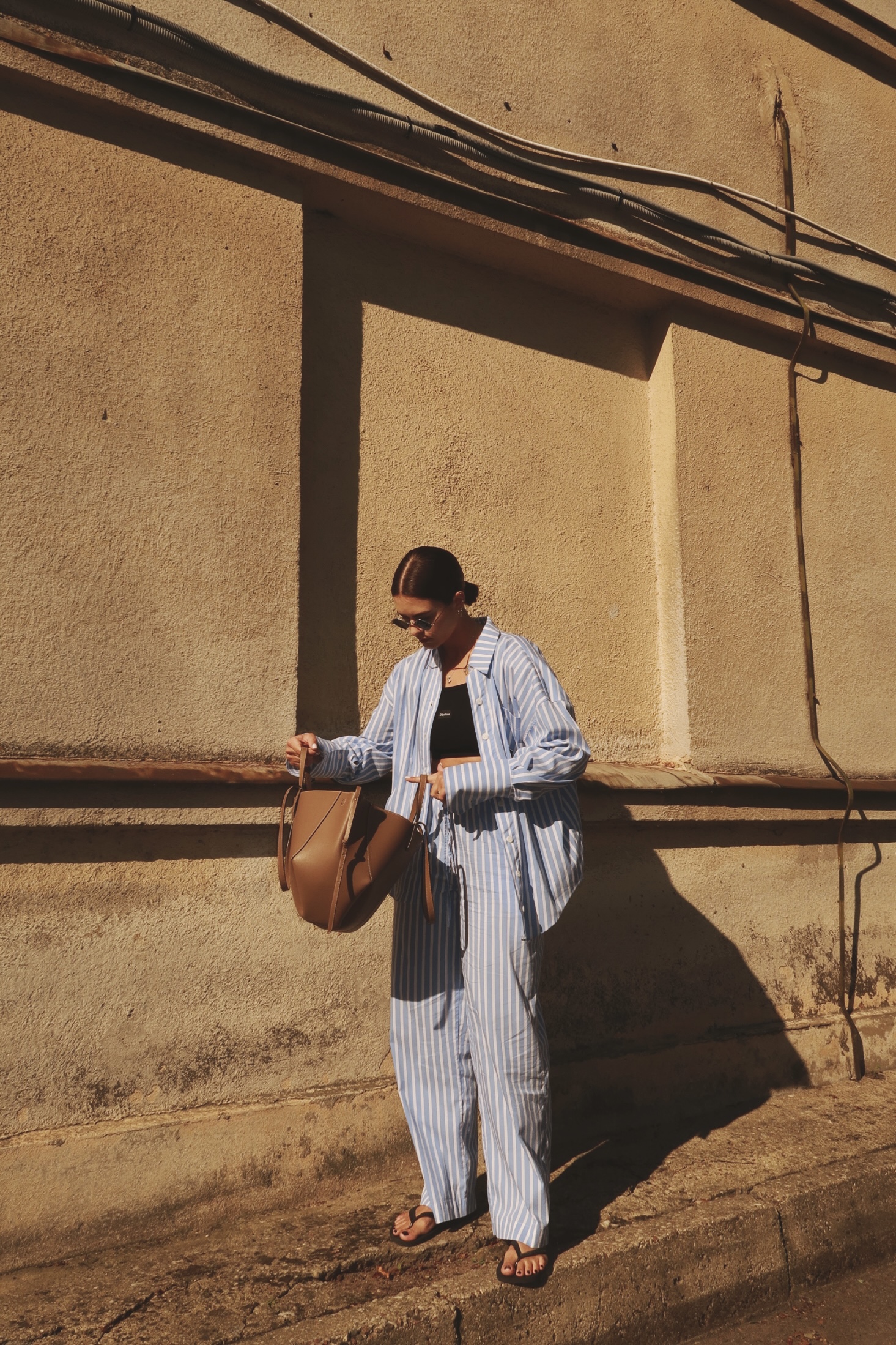 Žydros dryžuotos kelnės - Image 9