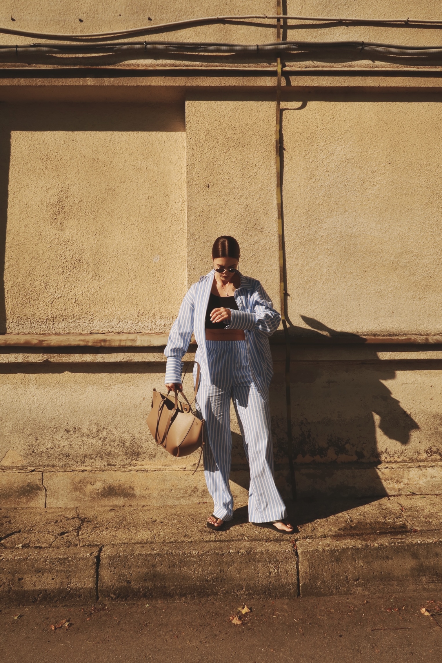 Žydros dryžuotos kelnės - Image 2