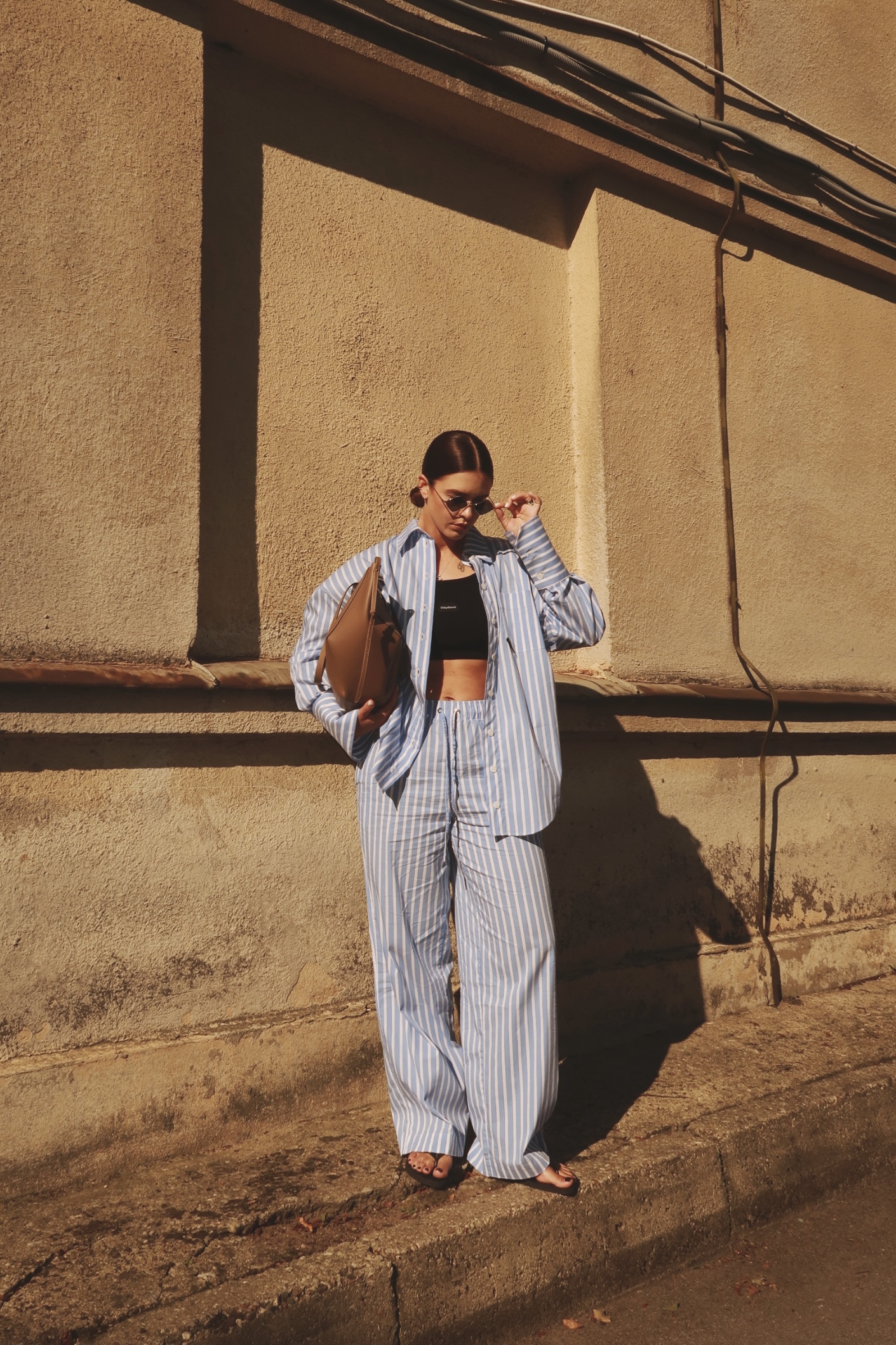 Žydros dryžuotos kelnės - Image 7