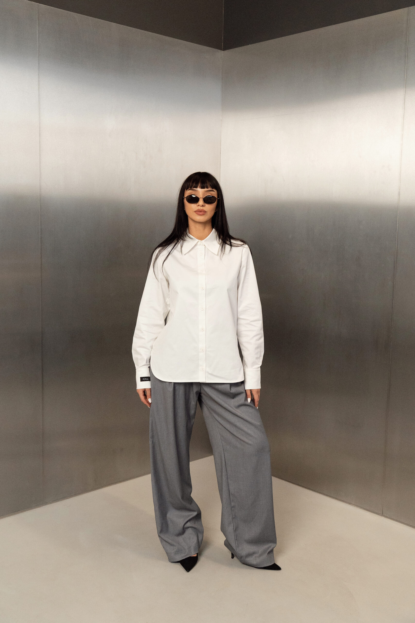 Pilkos klasikinės kelnės „MONUMENTAL“ - Image 25