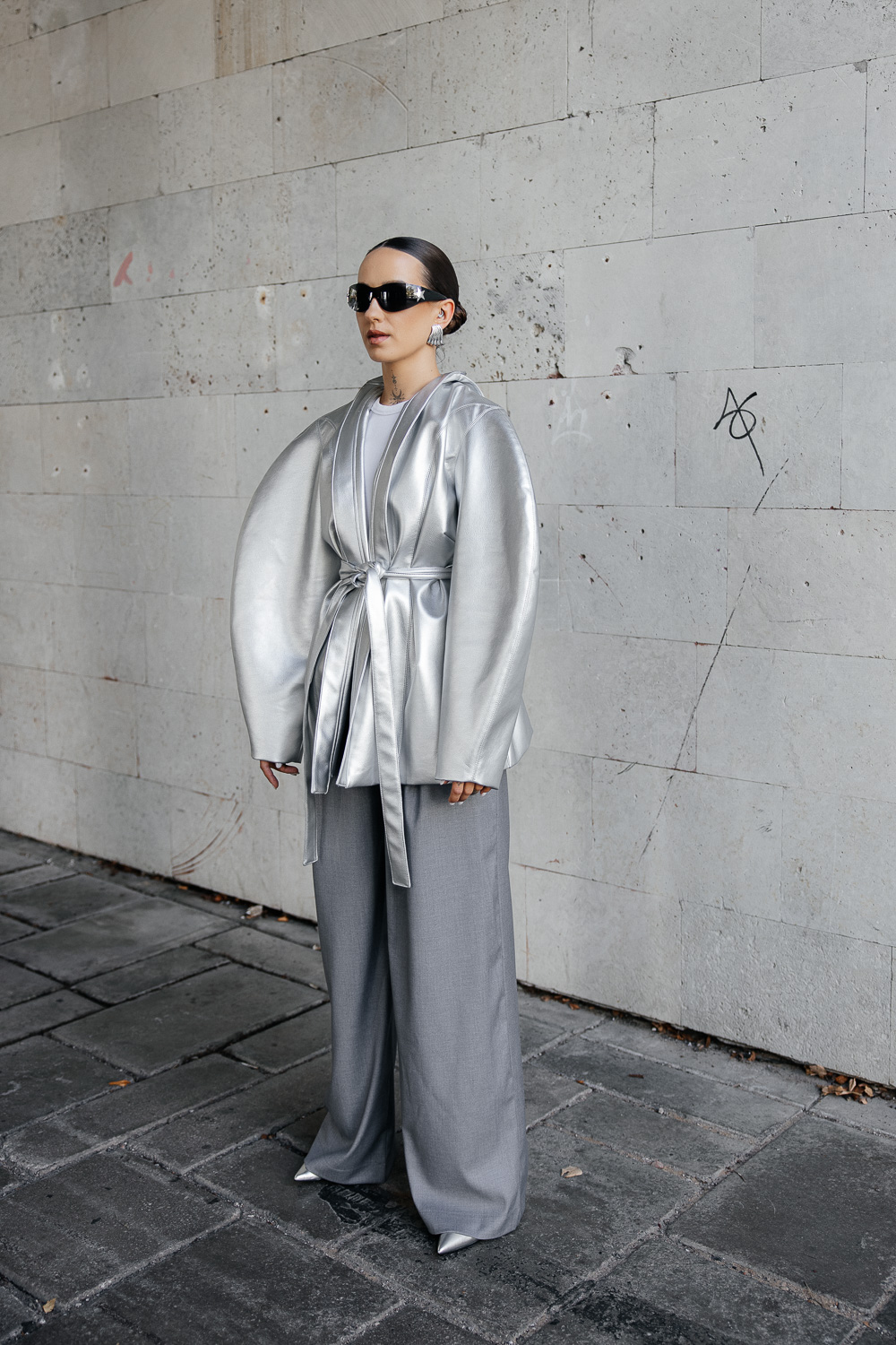 Pilkos klasikinės kelnės „MONUMENTAL“ - Image 13