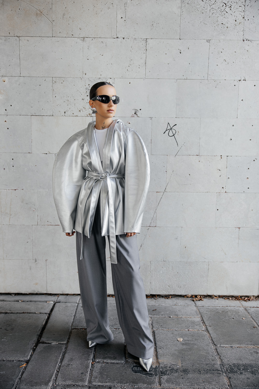 Pilkos klasikinės kelnės „MONUMENTAL“ - Image 15