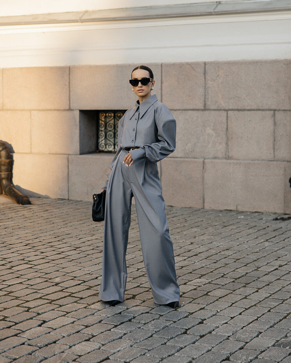 Pilkos klasikinės kelnės „MONUMENTAL“