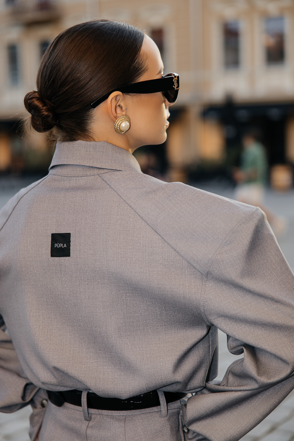 Pilkos klasikinės kelnės „MONUMENTAL“ - Image 12