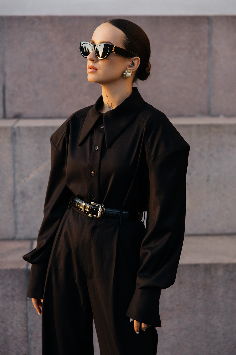 Juodos klasikinės kelnės „MONUMENTAL“ - Image 4