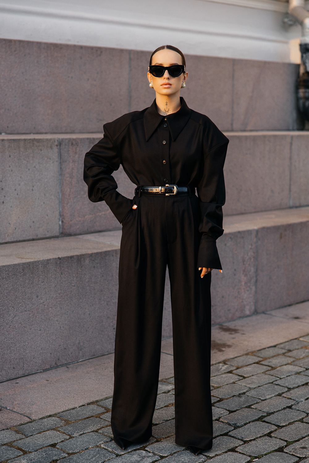 Juodos klasikinės kelnės „MONUMENTAL“ - Image 5