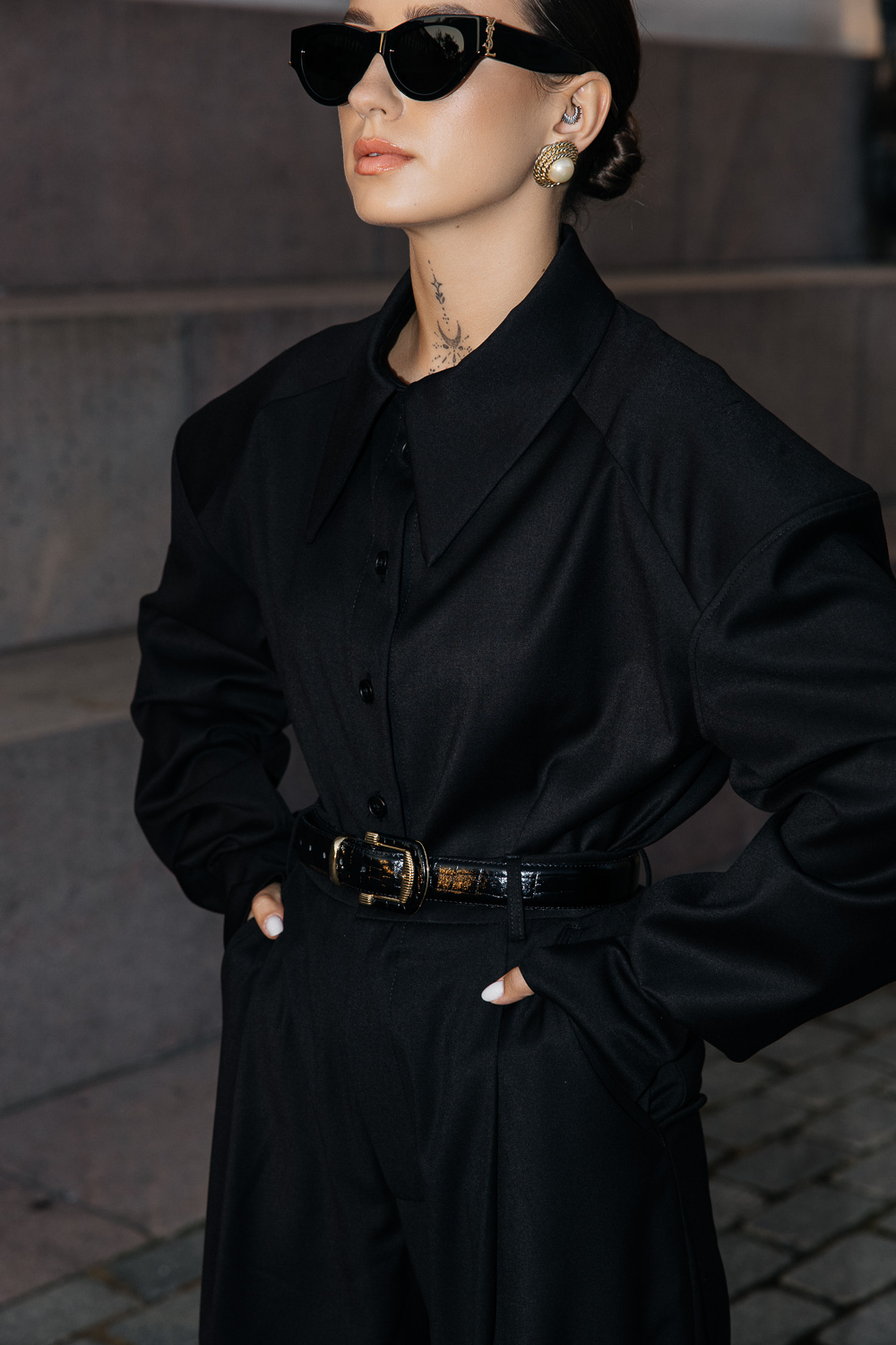 Juodos klasikinės kelnės „MONUMENTAL“ - Image 7