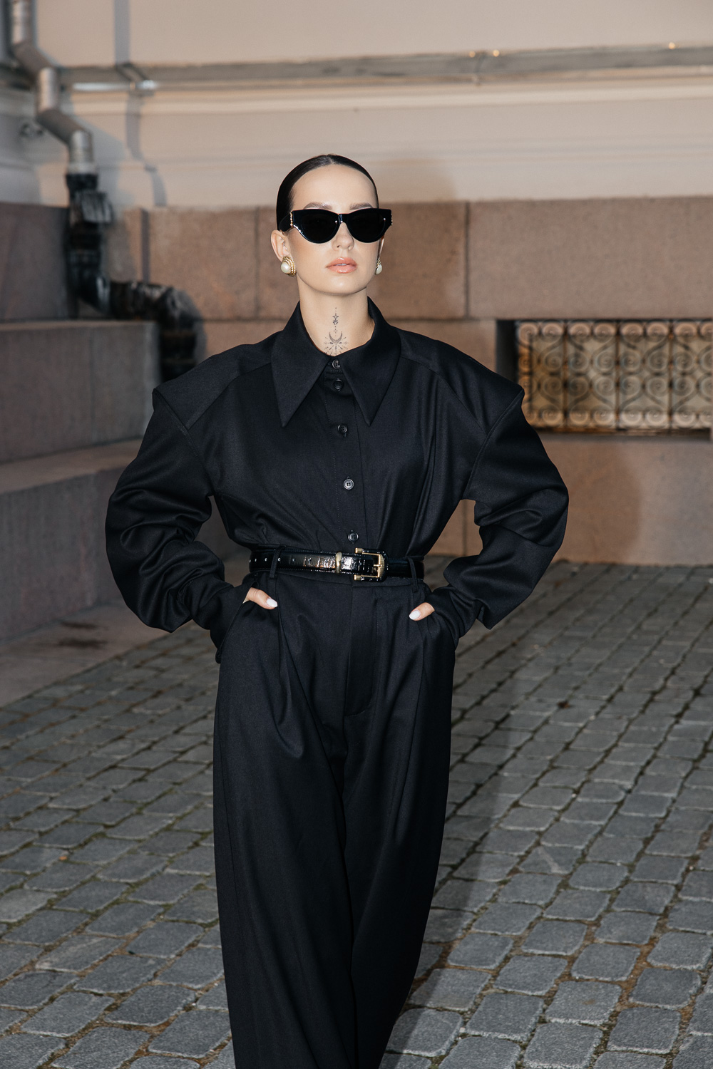 Juodos klasikinės kelnės „MONUMENTAL“ - Image 2