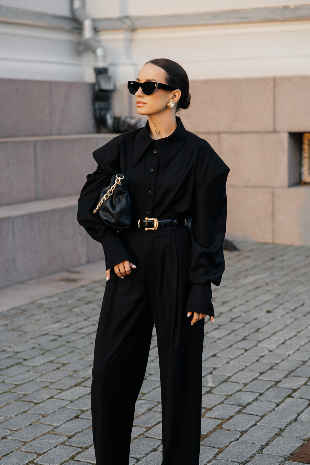 Juodos klasikinės kelnės „MONUMENTAL“ - Image 3