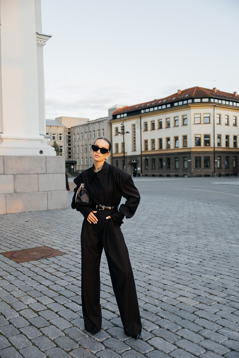 Juodos klasikinės kelnės „MONUMENTAL“ - Image 10