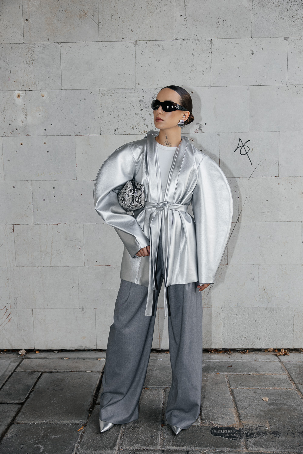 Pilkos klasikinės kelnės „MONUMENTAL“ - Image 14