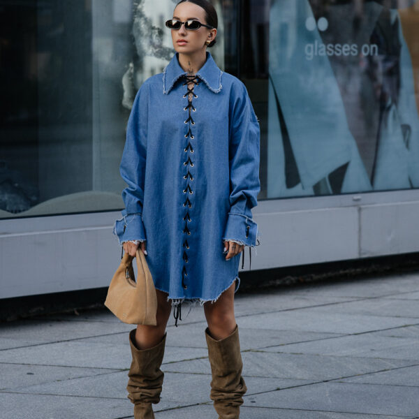 Mėlyni džinsiniai marškiniai „CORD“