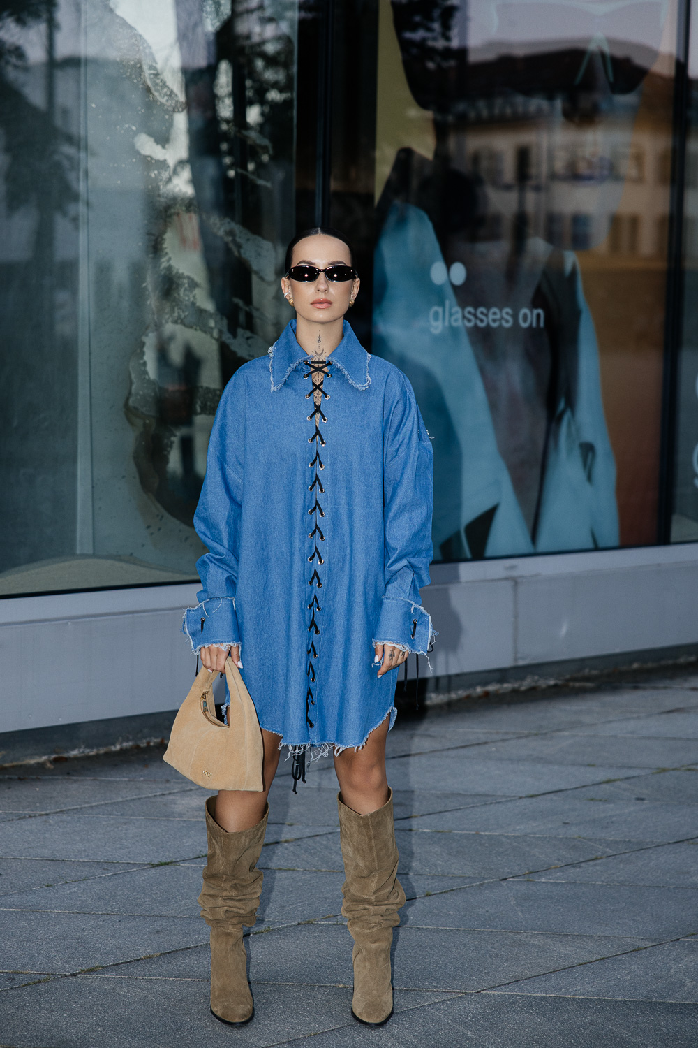 Mėlyni džinsiniai marškiniai „CORD“ - Image 8