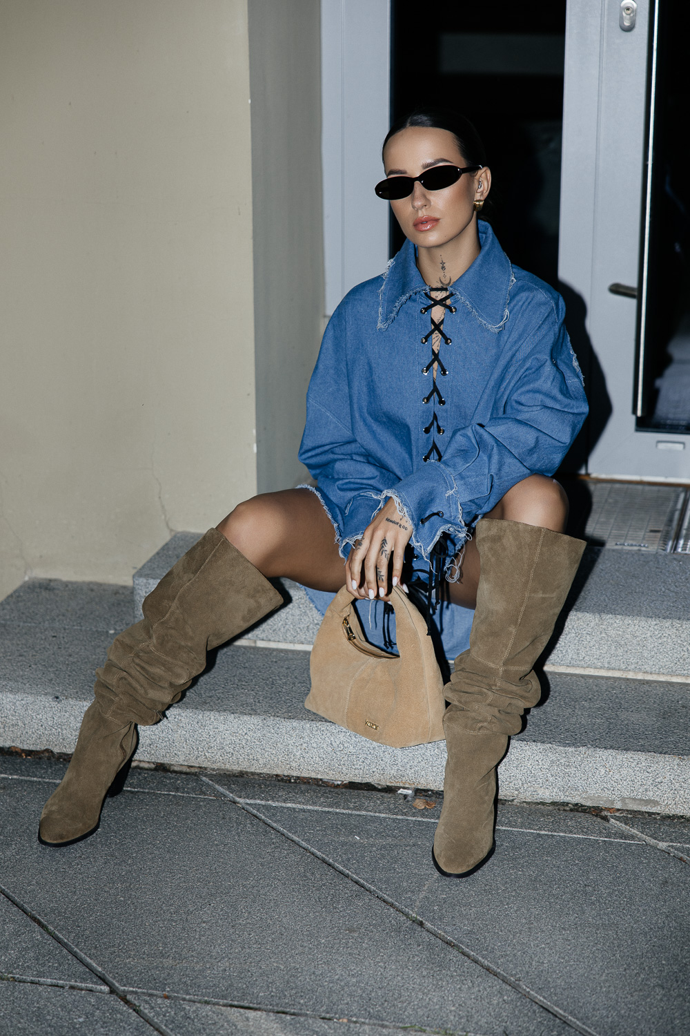 Mėlyni džinsiniai marškiniai „CORD“ - Image 9