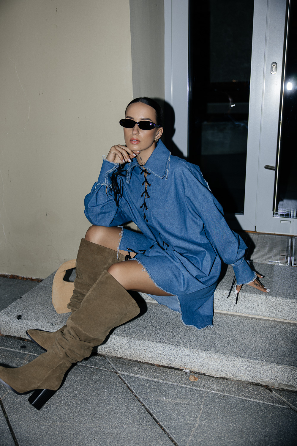 Mėlyni džinsiniai marškiniai „CORD“ - Image 7