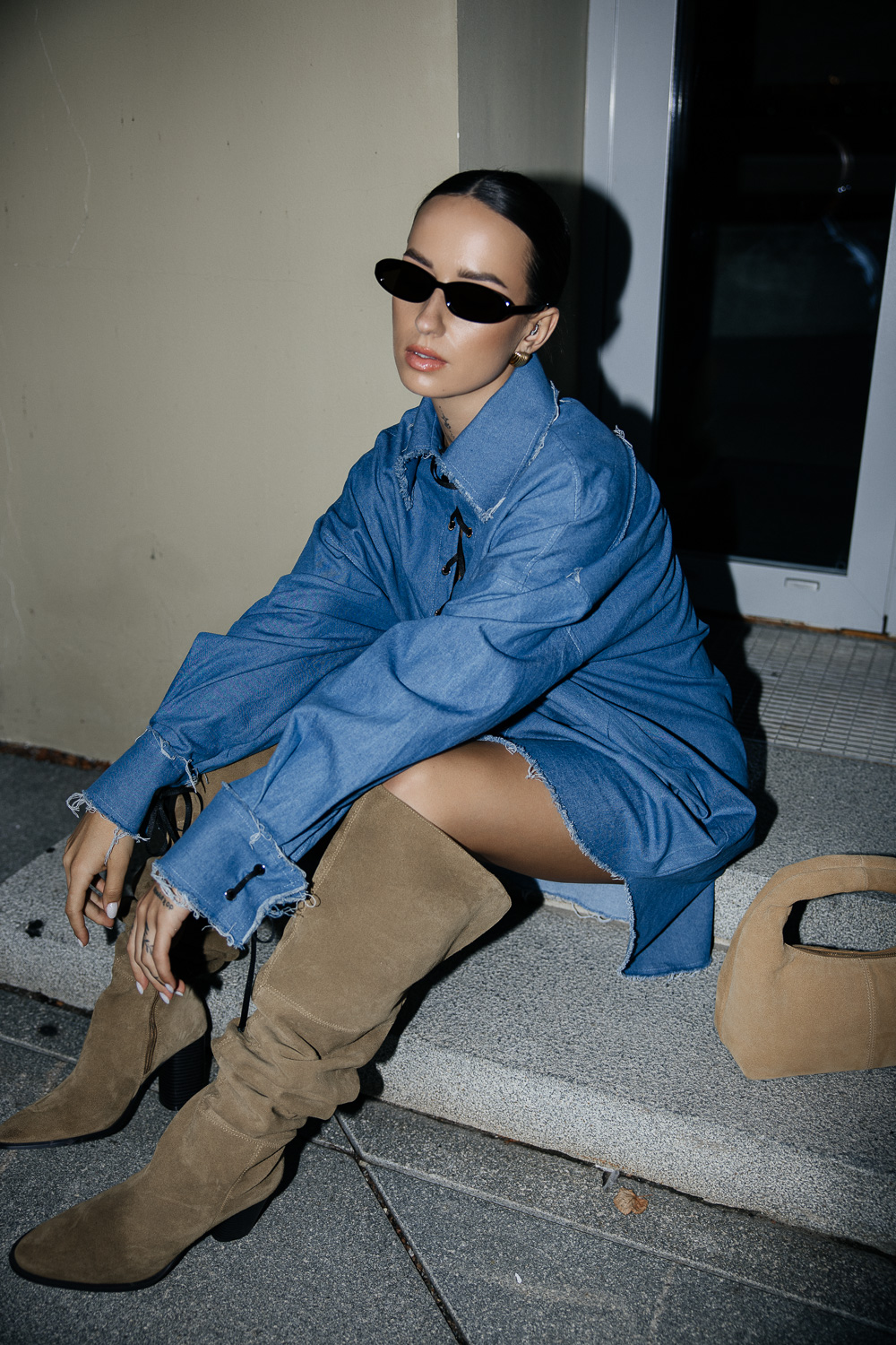 Mėlyni džinsiniai marškiniai „CORD“ - Image 2