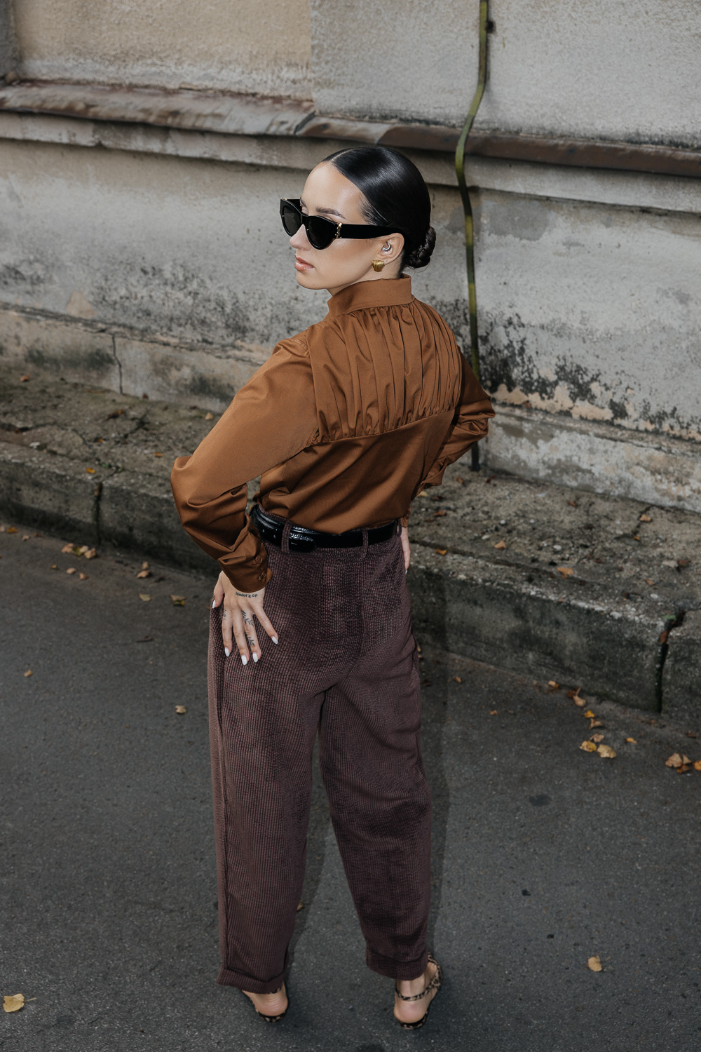 Rudi marškiniai „FRAME“