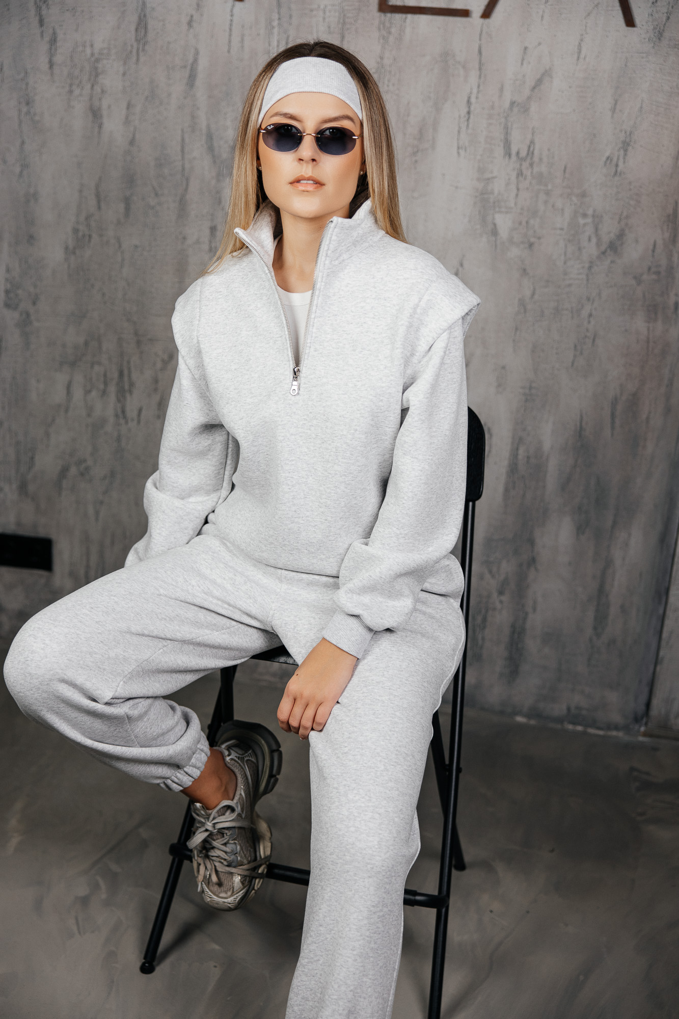 Šviesiai pilkos klasikinės laisvalaikio kelnės „MASS“ - Image 3