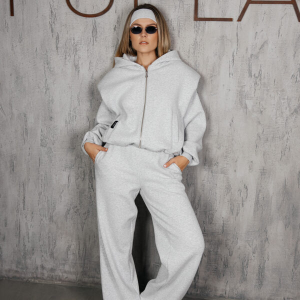 Šviesiai pilkos transformuojamos laisvalaikio kelnės „MASS“