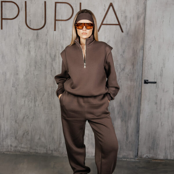 Rudos klasikinės laisvalaikio kelnės „MASS“