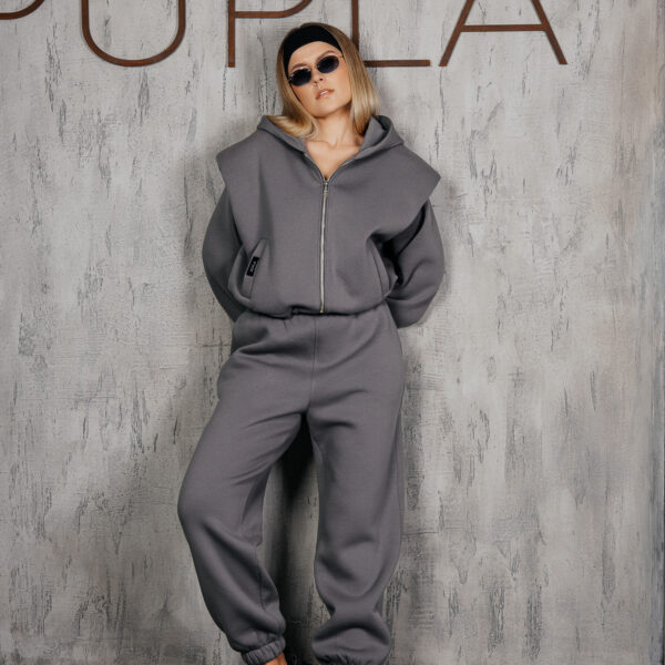 Pilkos klasikinės laisvalaikio kelnės „MASS“