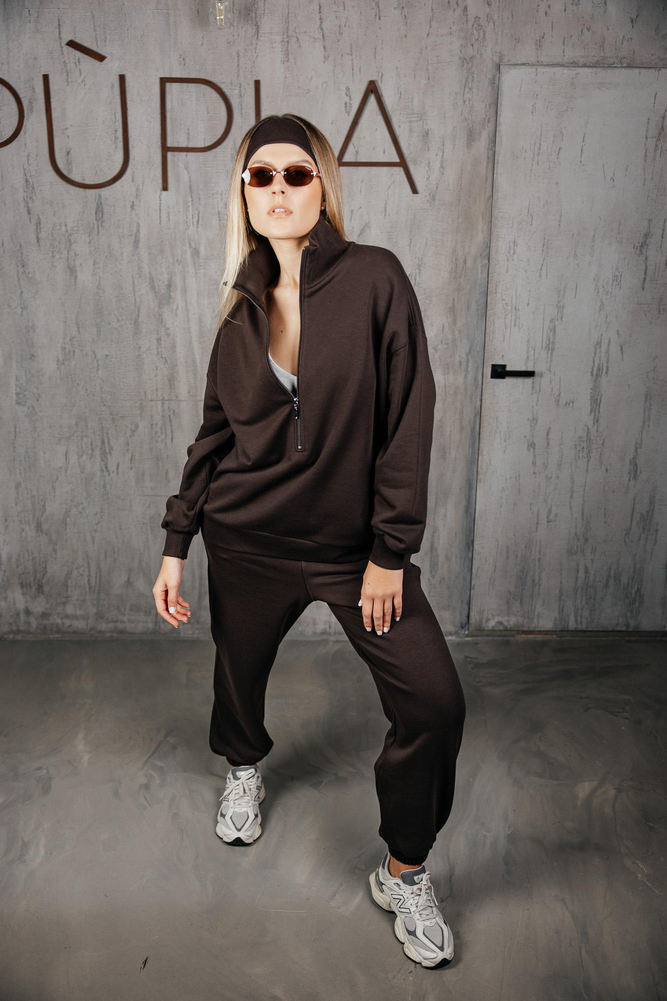 Tamsiai rudos klasikinės laisvalaikio kelnės „SHIFT“ - Image 5