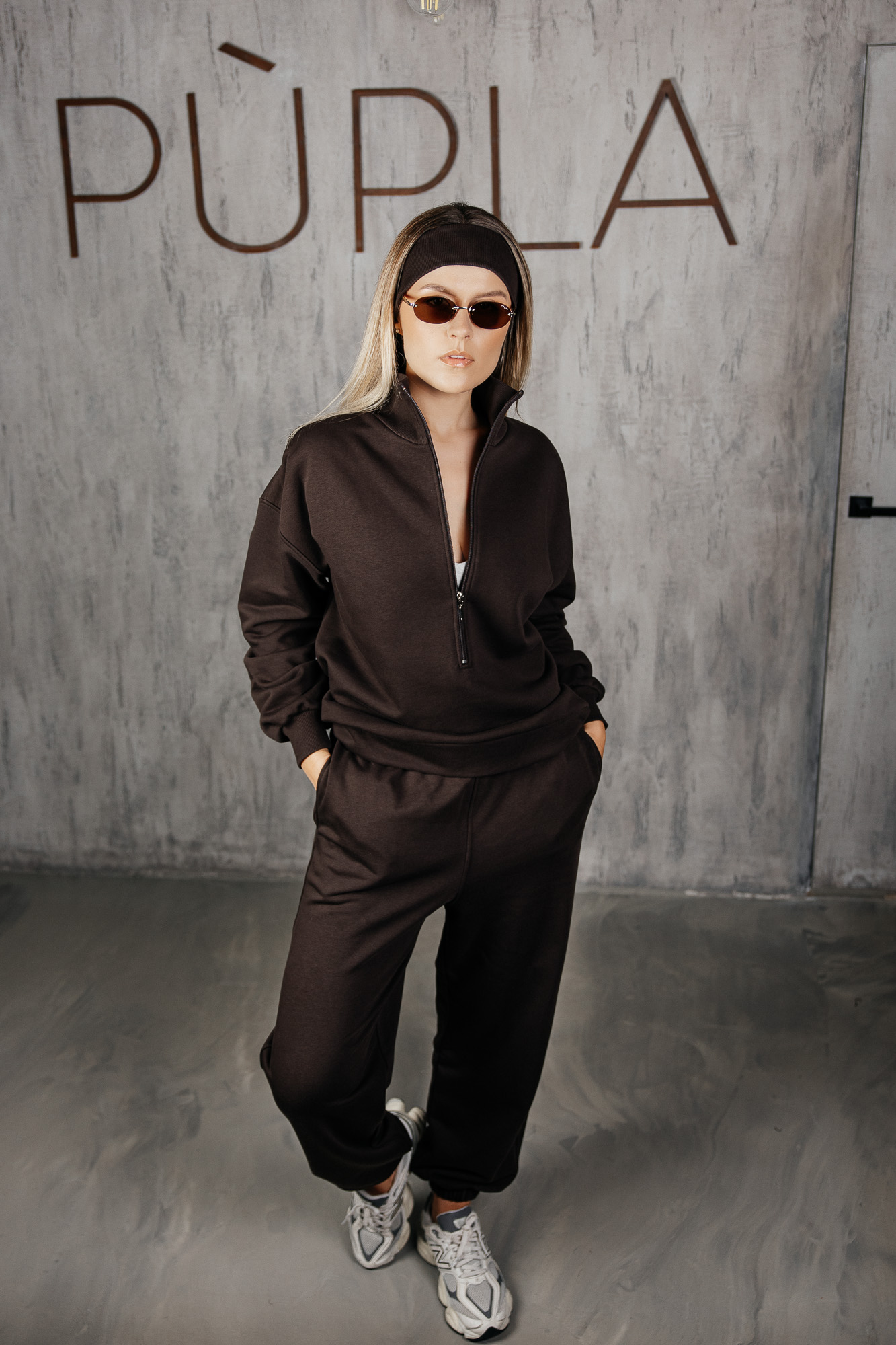 Tamsiai rudos klasikinės laisvalaikio kelnės „SHIFT“ - Image 9