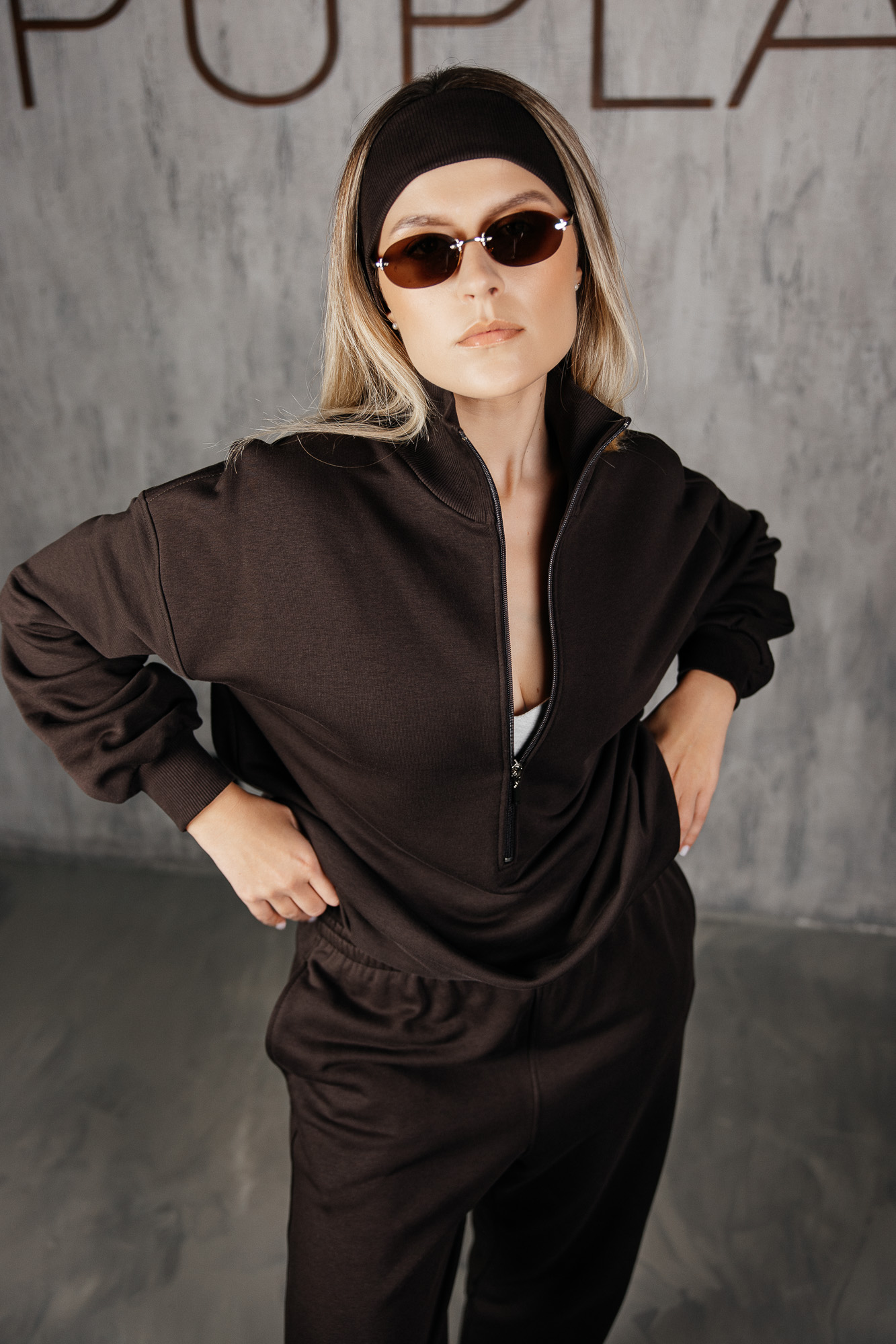 Tamsiai rudos klasikinės laisvalaikio kelnės „SHIFT“ - Image 6