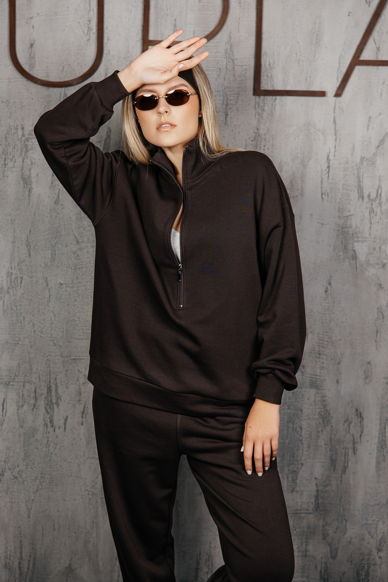 Tamsiai rudos klasikinės laisvalaikio kelnės „SHIFT“ - Image 7