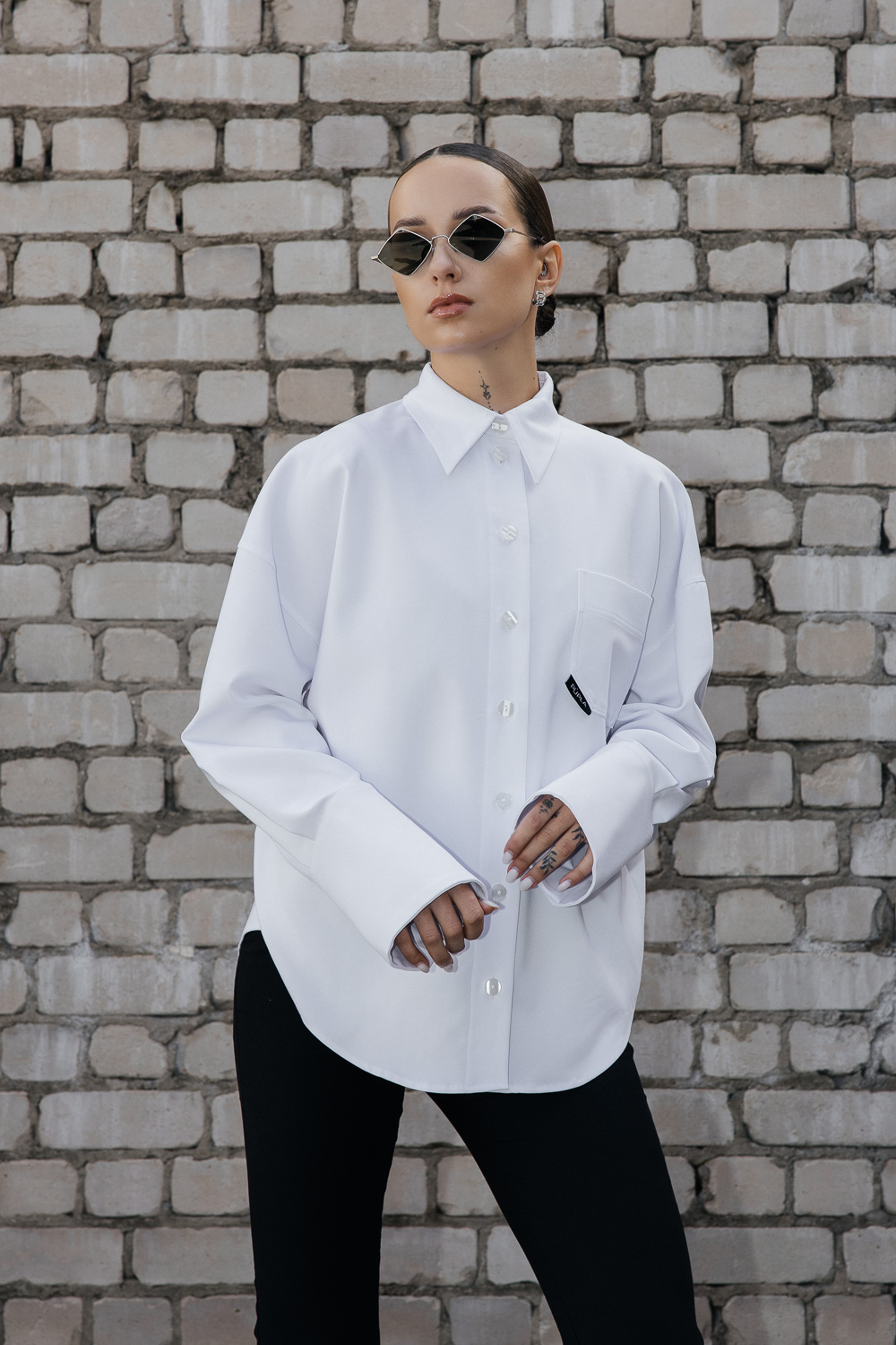 Balti marškiniai „BASE“ - Image 4