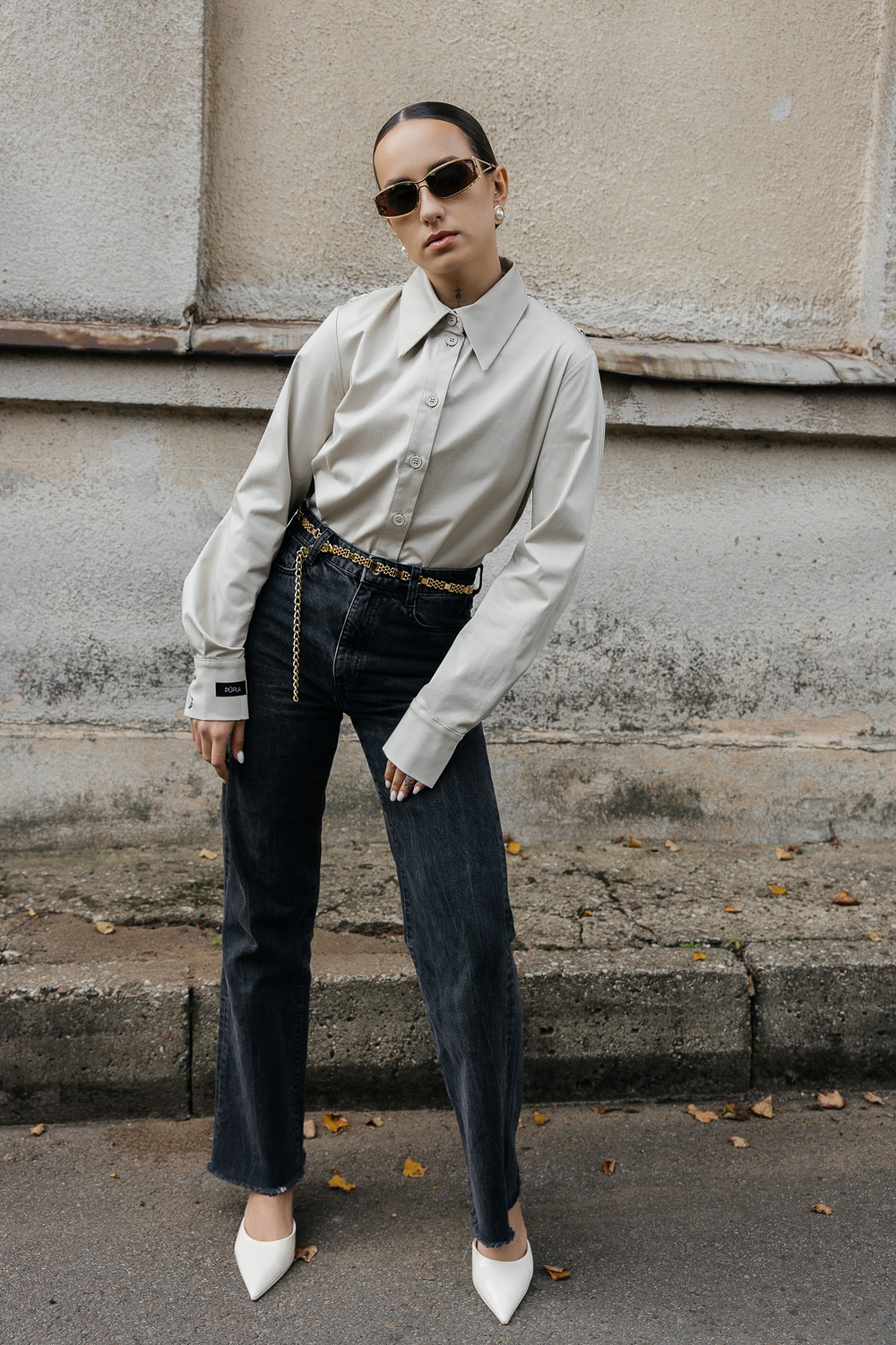 Kreminiai marškiniai „FRAME“ - Image 9