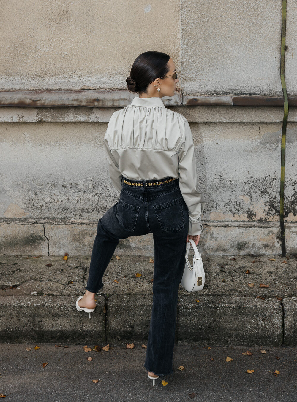 Kreminiai marškiniai „FRAME“