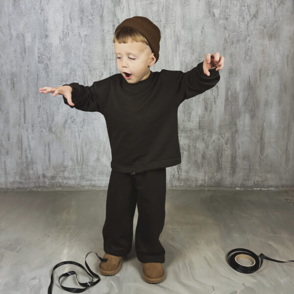 Tamsiai rudas kostiumėlis „GROW SET“