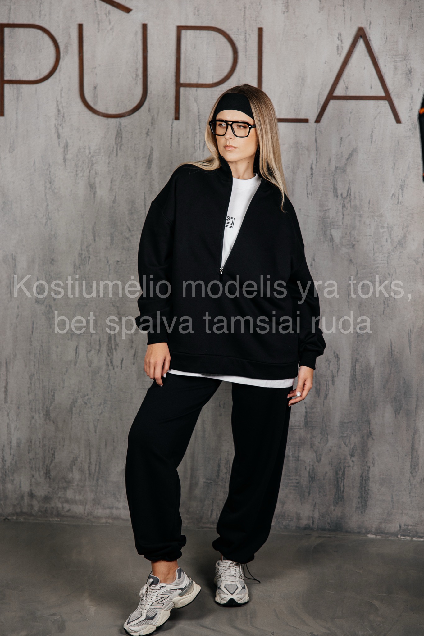 Tamsiai rudas laisvalaikio kostiumėlis „SHIFT“ - Image 3