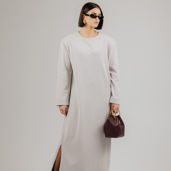 Šviesiai pilka suknelė „COLUMN“