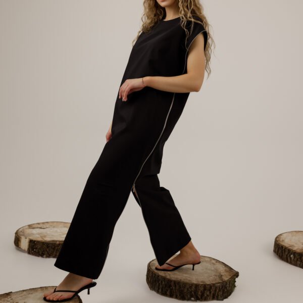 Juoda suknelė „TWO WAY ZIPPER“